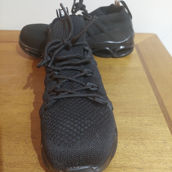 DYKHMILY Work Boots for Men Slip-on Steel Toe Safety Shoes Sneakers Breathable - Picture 4 of 16